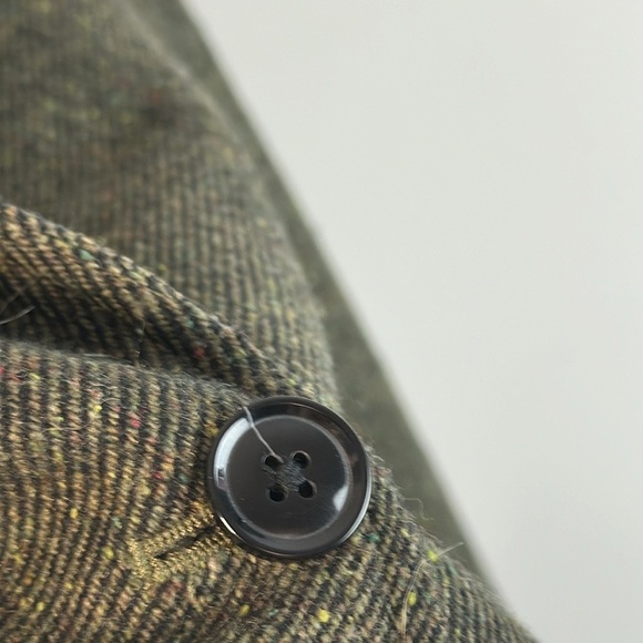 Banana Republic Speckled Olive HackingS Jacket Blazer Size 2P - Picture 9 of 16